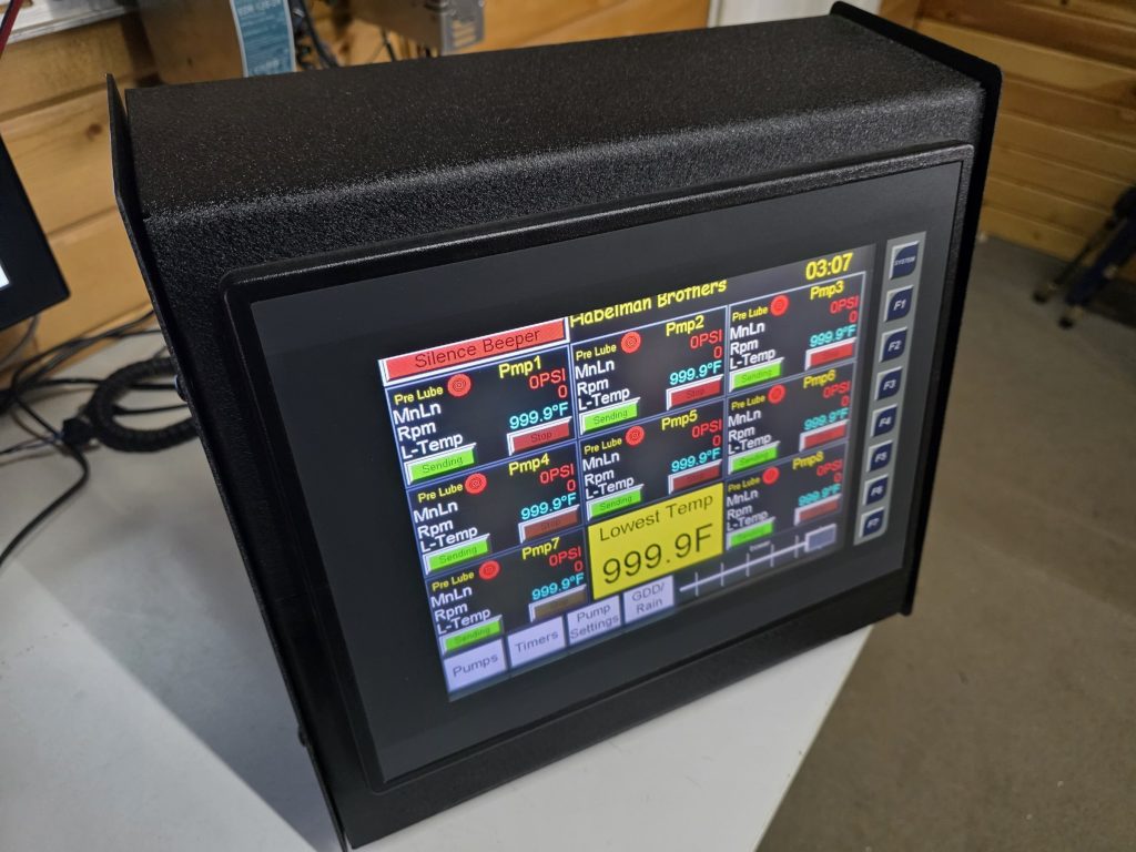 Joe Lord Systems main farm control station with touchscreen HMI